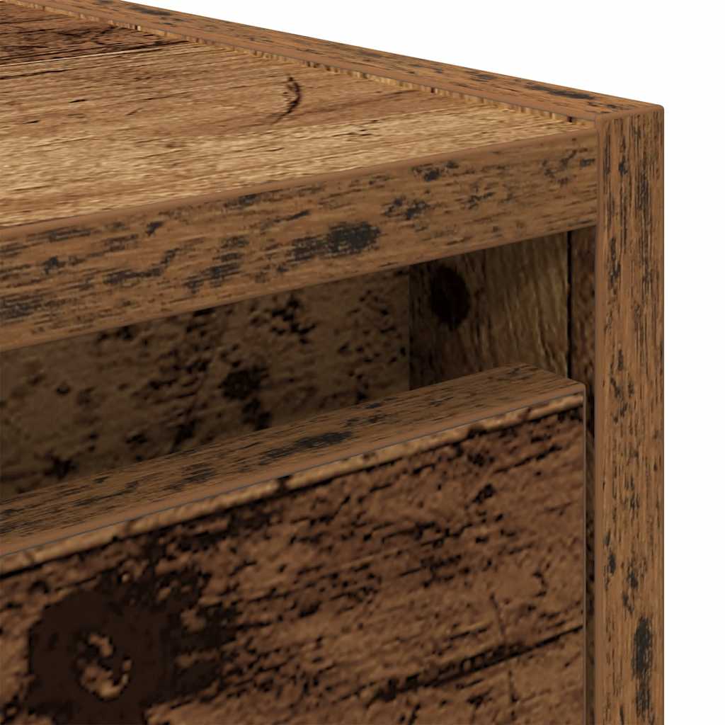 Noptiere montate pe perete 2 buc Lemn vechi 38x34x40 cm GartenMobel Dekor