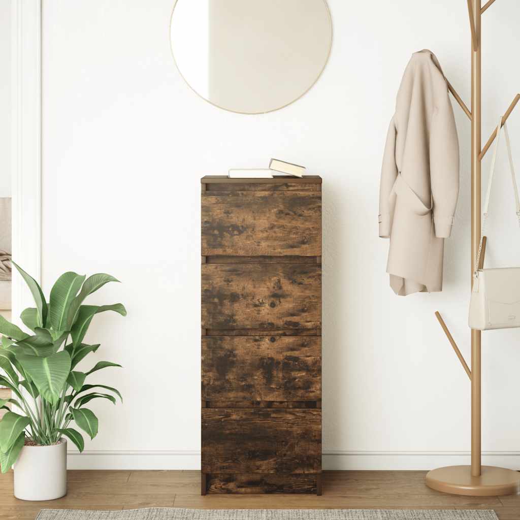Bufetă Stejar afumat 37,5x35x99 cm Lemn prelucrat GartenMobel Dekor