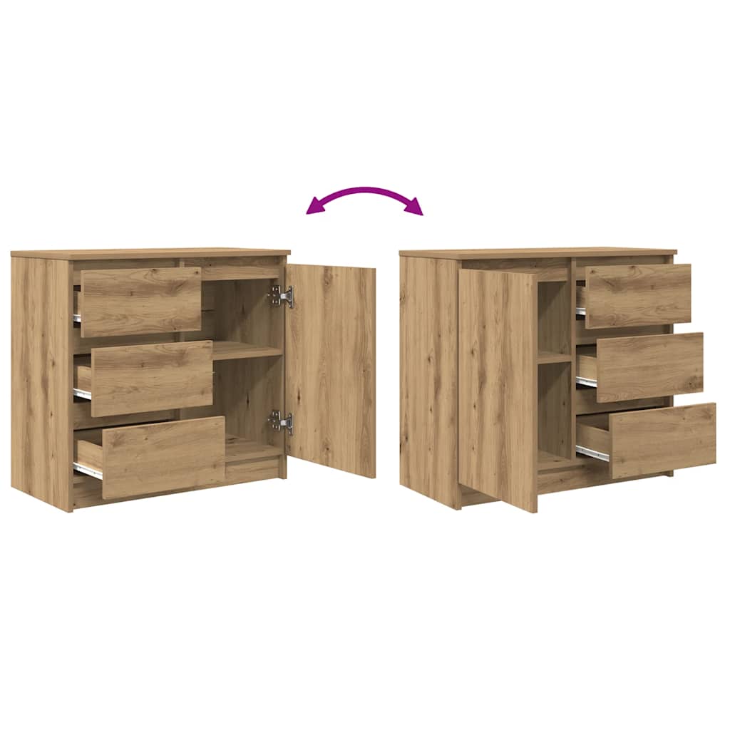 Bufetă cu sertar Artisan Stejar 71x35x65 cm lemn prelucrat GartenMobel Dekor