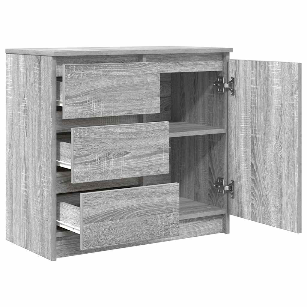Bufetă cu sertar Gri Sonoma 71x35x65 cm Lemn prelucrat GartenMobel Dekor