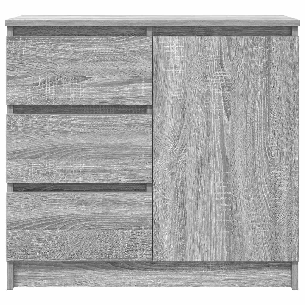 Bufetă cu sertar Gri Sonoma 71x35x65 cm Lemn prelucrat GartenMobel Dekor