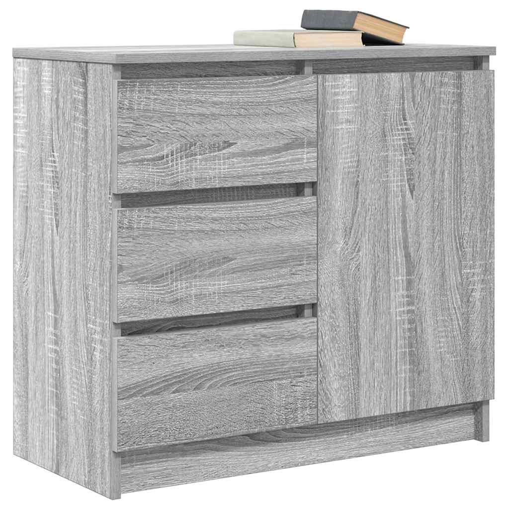 Bufetă cu sertar Gri Sonoma 71x35x65 cm Lemn prelucrat GartenMobel Dekor