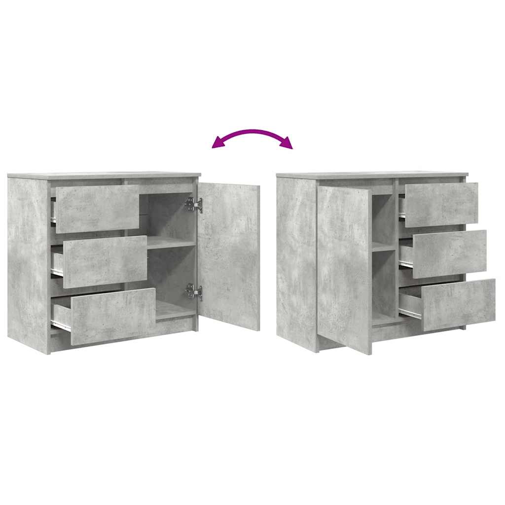 Bufetă cu sertar Gri beton 71x35x65 cm Lemn prelucrat GartenMobel Dekor