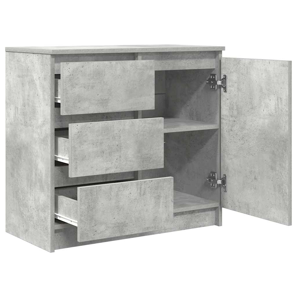 Bufetă cu sertar Gri beton 71x35x65 cm Lemn prelucrat GartenMobel Dekor