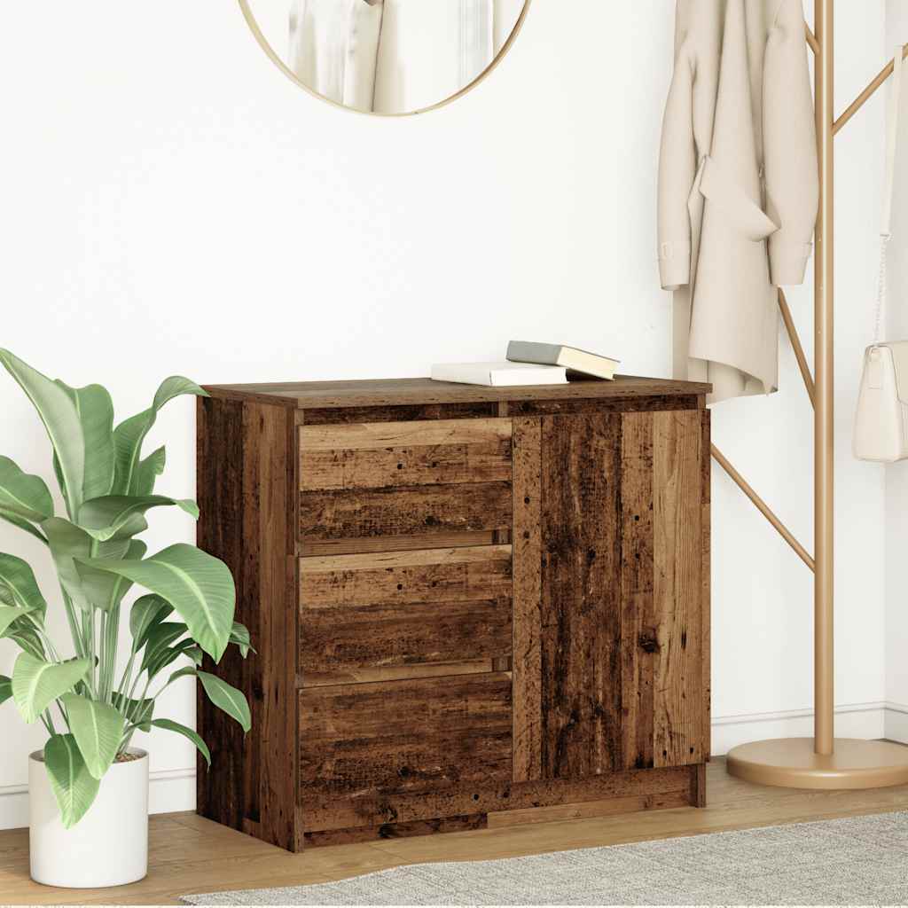 Bufetă cu sertar Lemn vechi 71x35x65 cm Lemn prelucrat GartenMobel Dekor