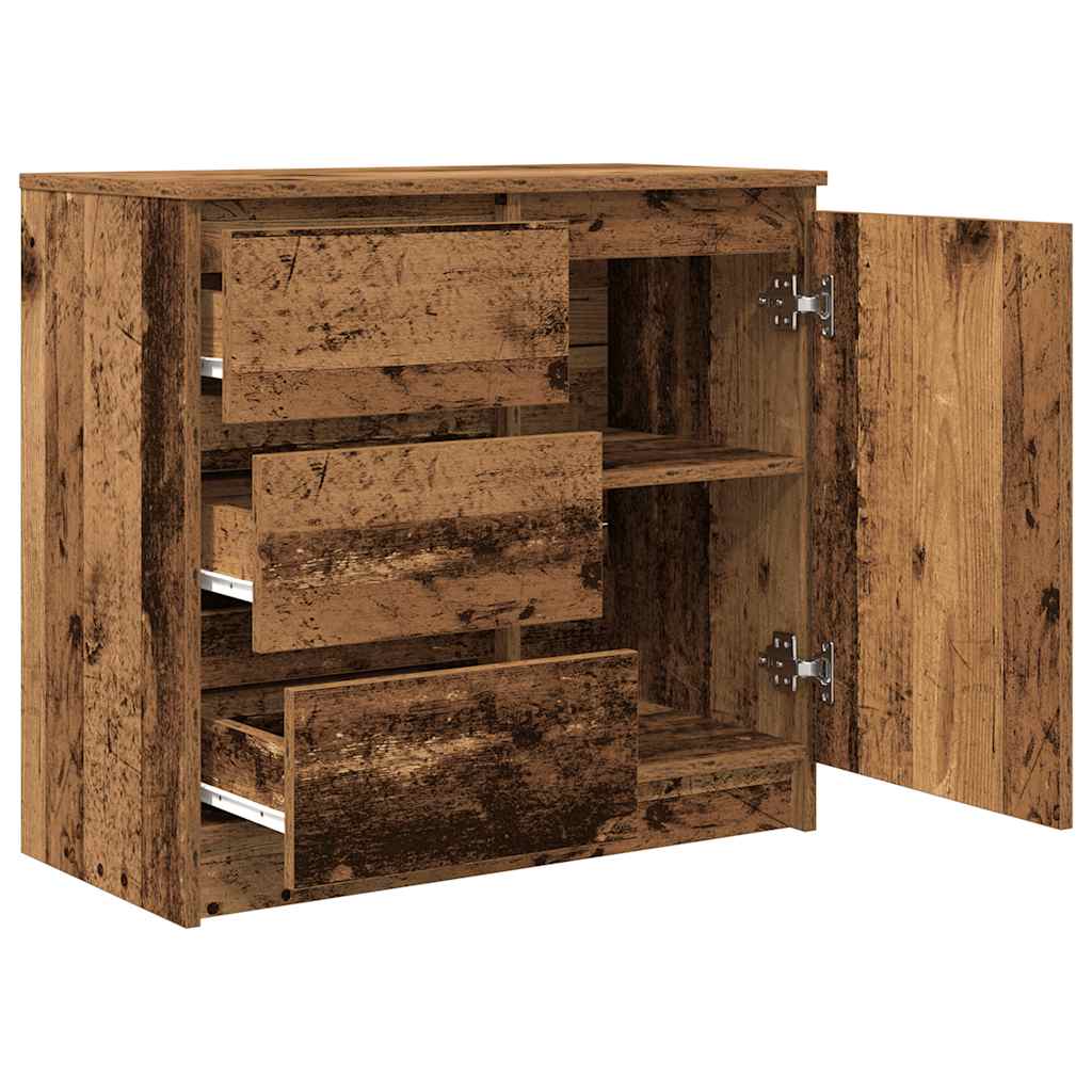 Bufetă cu sertar Lemn vechi 71x35x65 cm Lemn prelucrat GartenMobel Dekor