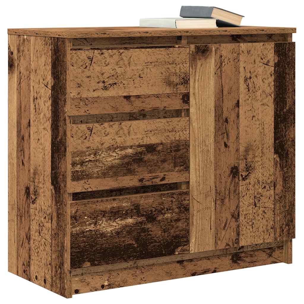 Bufetă cu sertar Lemn vechi 71x35x65 cm Lemn prelucrat GartenMobel Dekor
