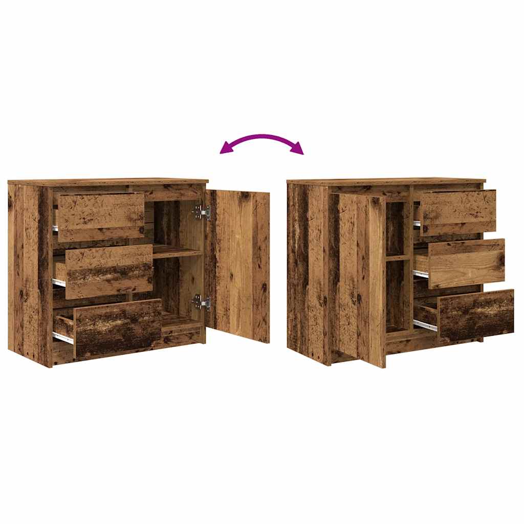 Bufetă cu sertar Lemn vechi 71x35x65 cm Lemn prelucrat GartenMobel Dekor