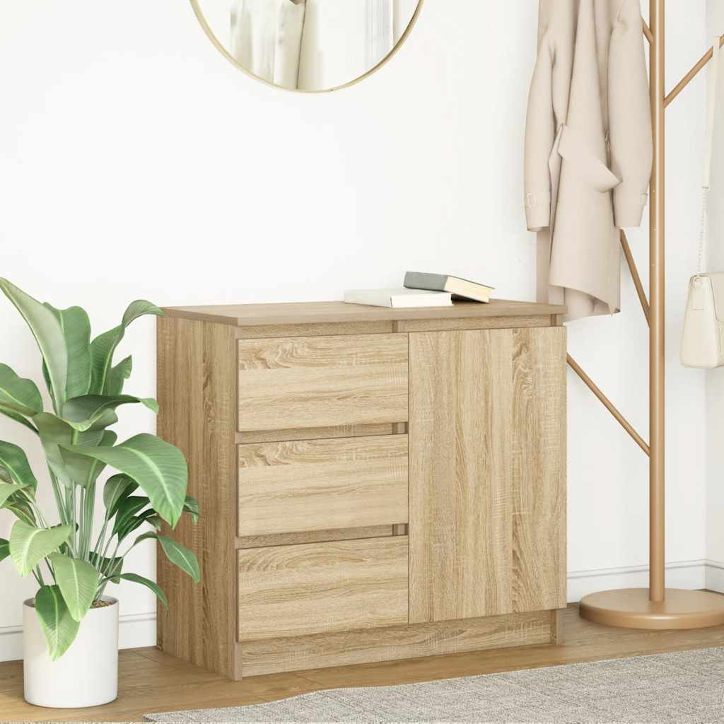 Bufetă cu sertar Stejar Sonoma 71x35x65 cm Lemn prelucrat GartenMobel Dekor