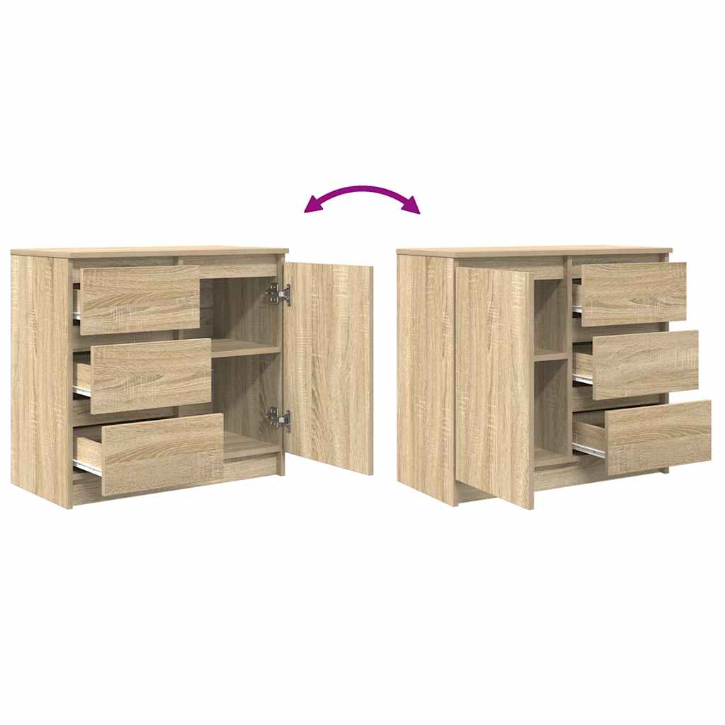 Bufetă cu sertar Stejar Sonoma 71x35x65 cm Lemn prelucrat GartenMobel Dekor