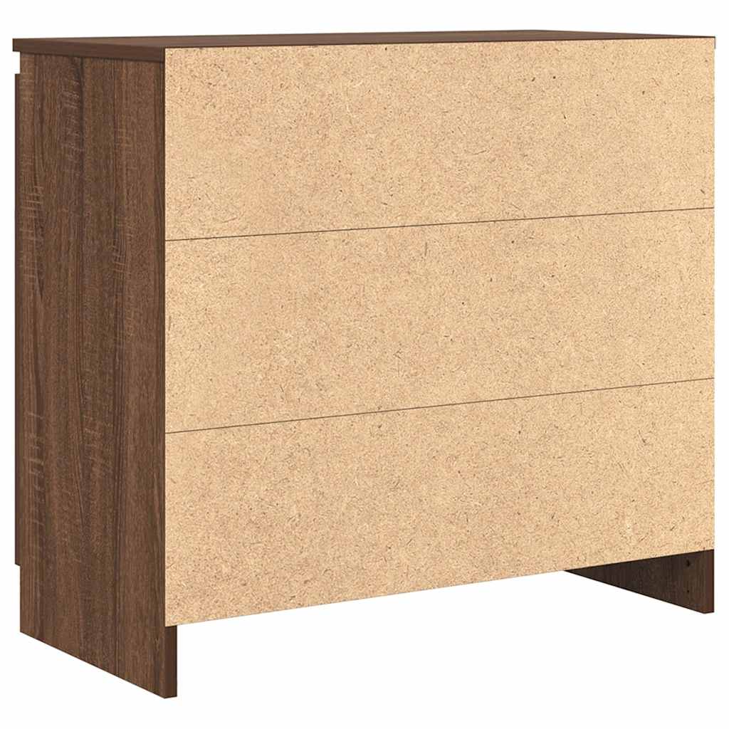 Bufetă cu sertar Stejar maro 71x35x65 cm Lemn prelucrat GartenMobel Dekor