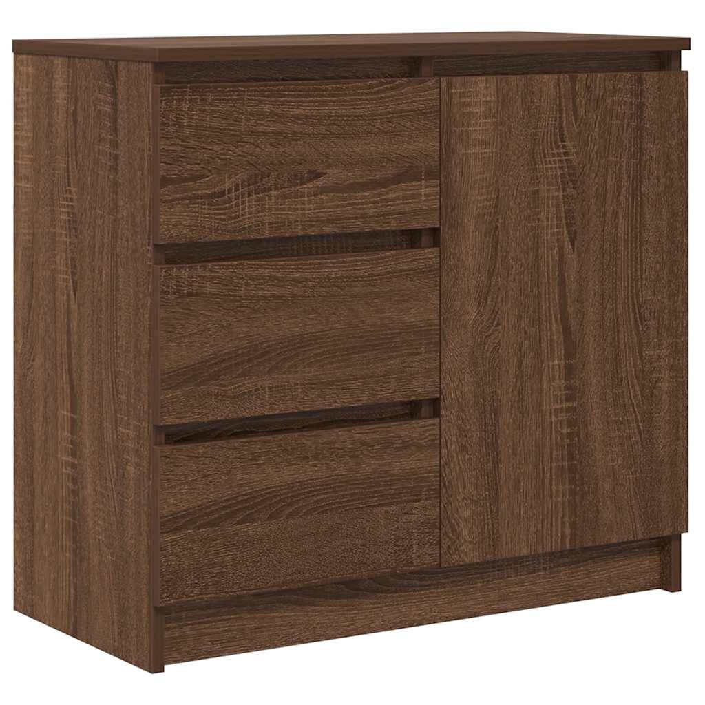 Bufetă cu sertar Stejar maro 71x35x65 cm Lemn prelucrat GartenMobel Dekor