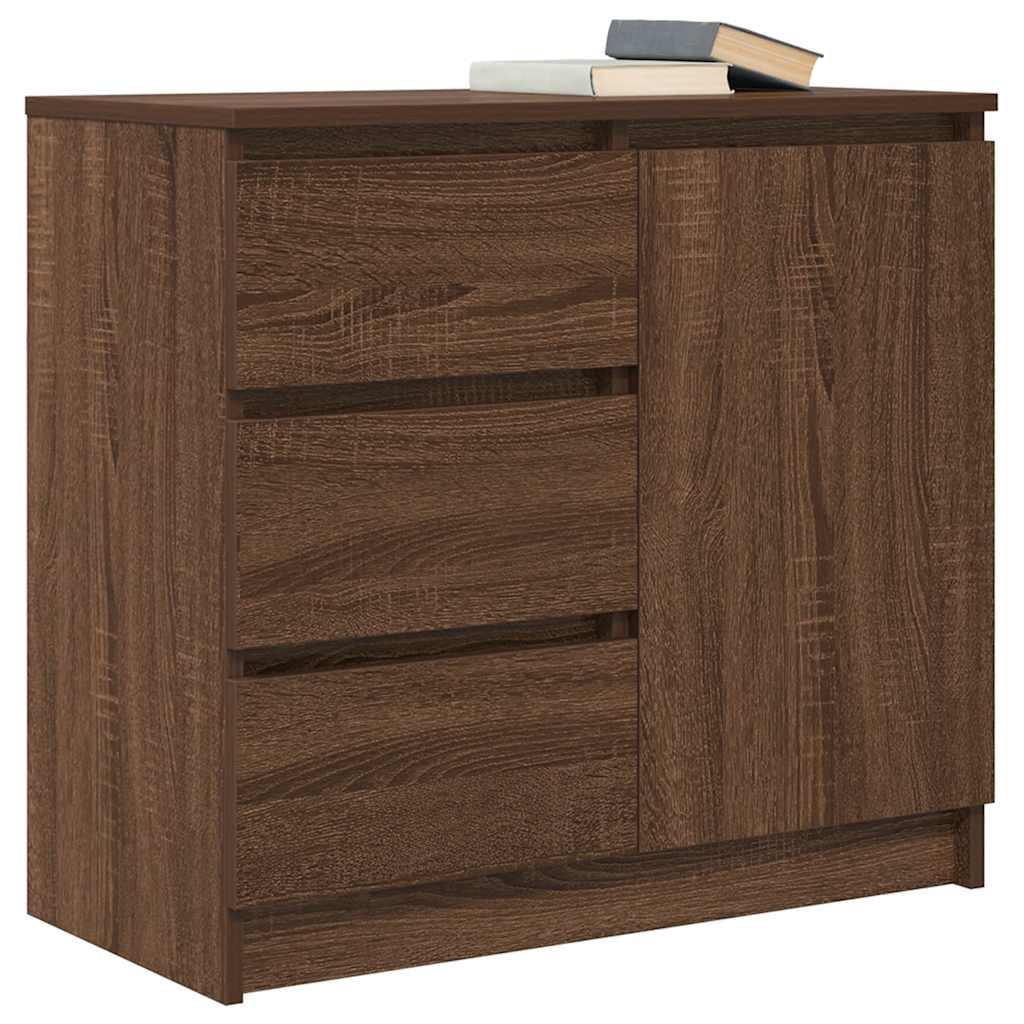 Bufetă cu sertar Stejar maro 71x35x65 cm Lemn prelucrat GartenMobel Dekor