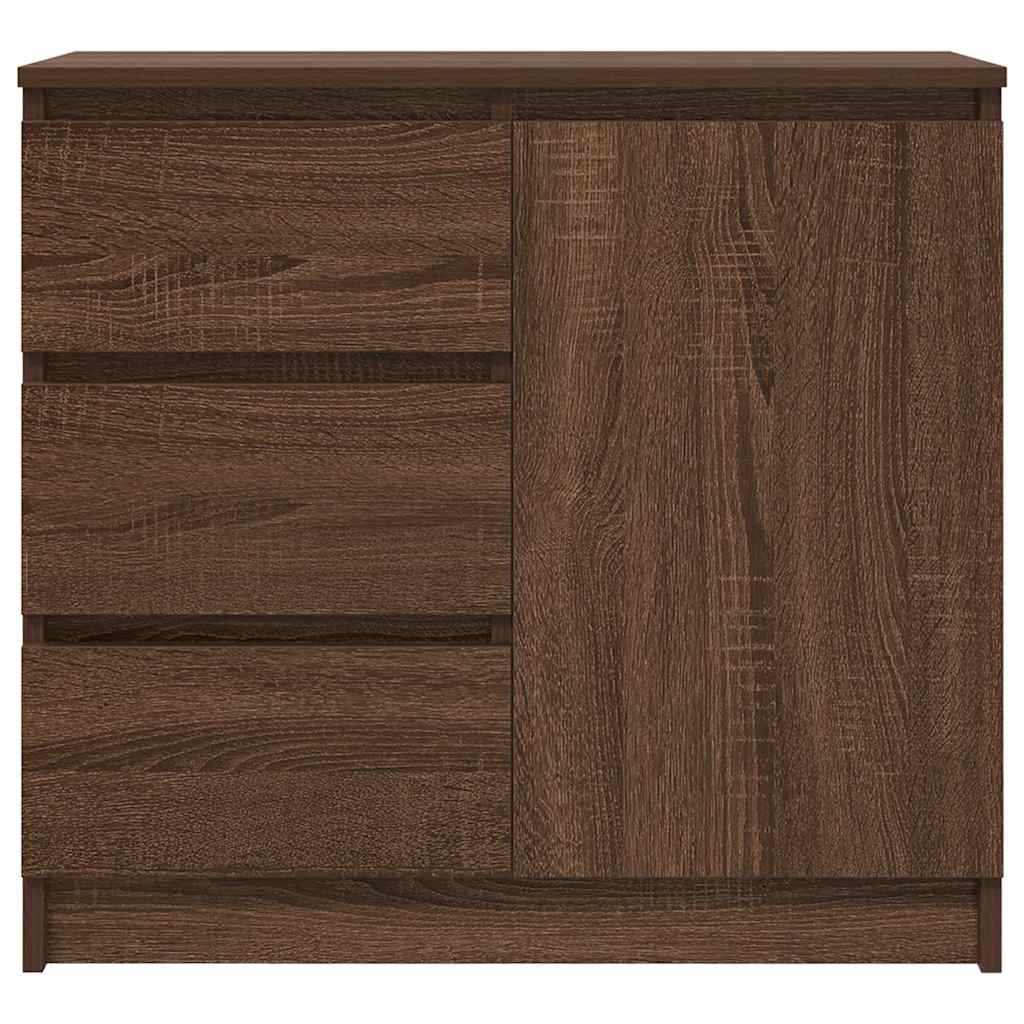 Bufetă cu sertar Stejar maro 71x35x65 cm Lemn prelucrat GartenMobel Dekor
