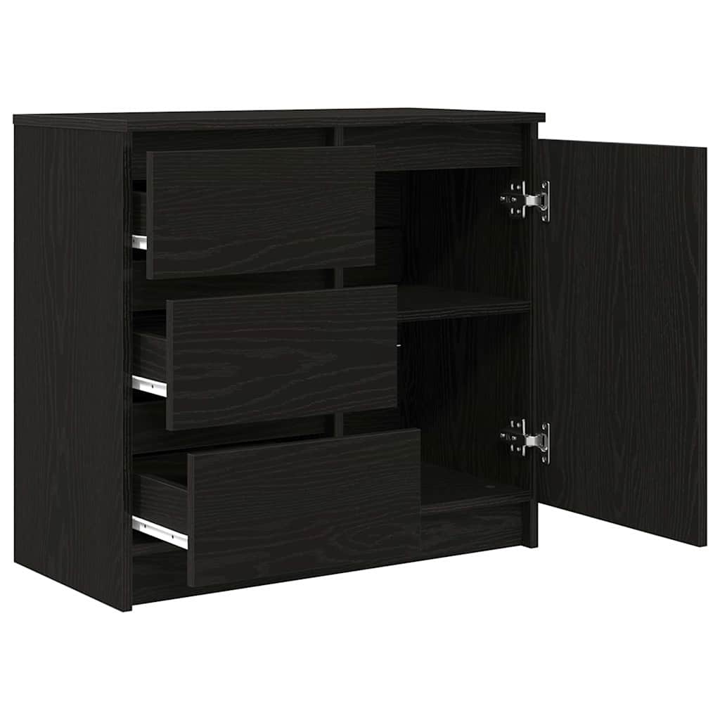 Bufetă cu sertar Stejar negru 71x35x65 cm Lemn prelucrat GartenMobel Dekor