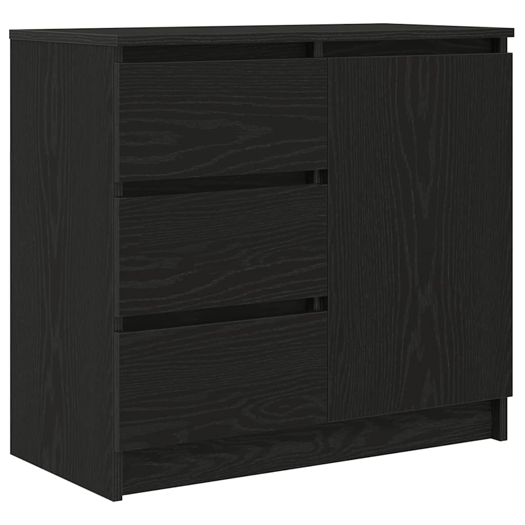 Bufetă cu sertar Stejar negru 71x35x65 cm Lemn prelucrat GartenMobel Dekor