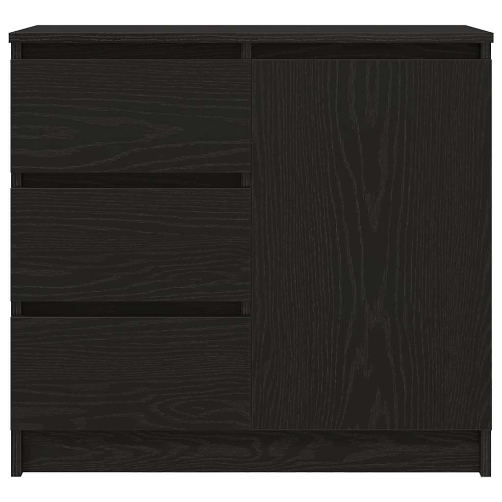 Bufetă cu sertar Stejar negru 71x35x65 cm Lemn prelucrat GartenMobel Dekor