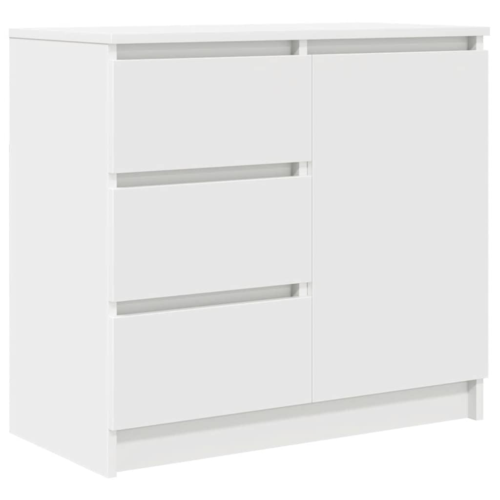 Bufetă cu sertar alb 71x35x65 cm din lemn prelucrat GartenMobel Dekor