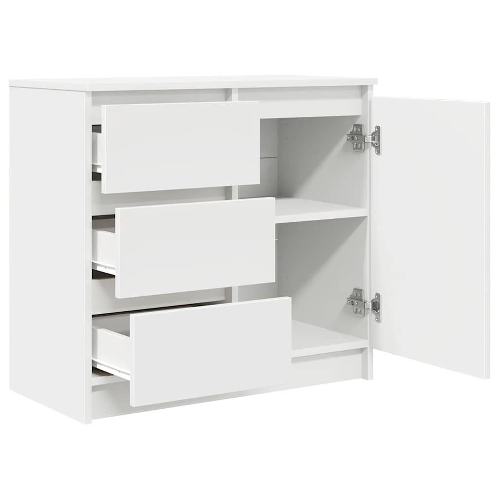 Bufetă cu sertar alb 71x35x65 cm din lemn prelucrat GartenMobel Dekor