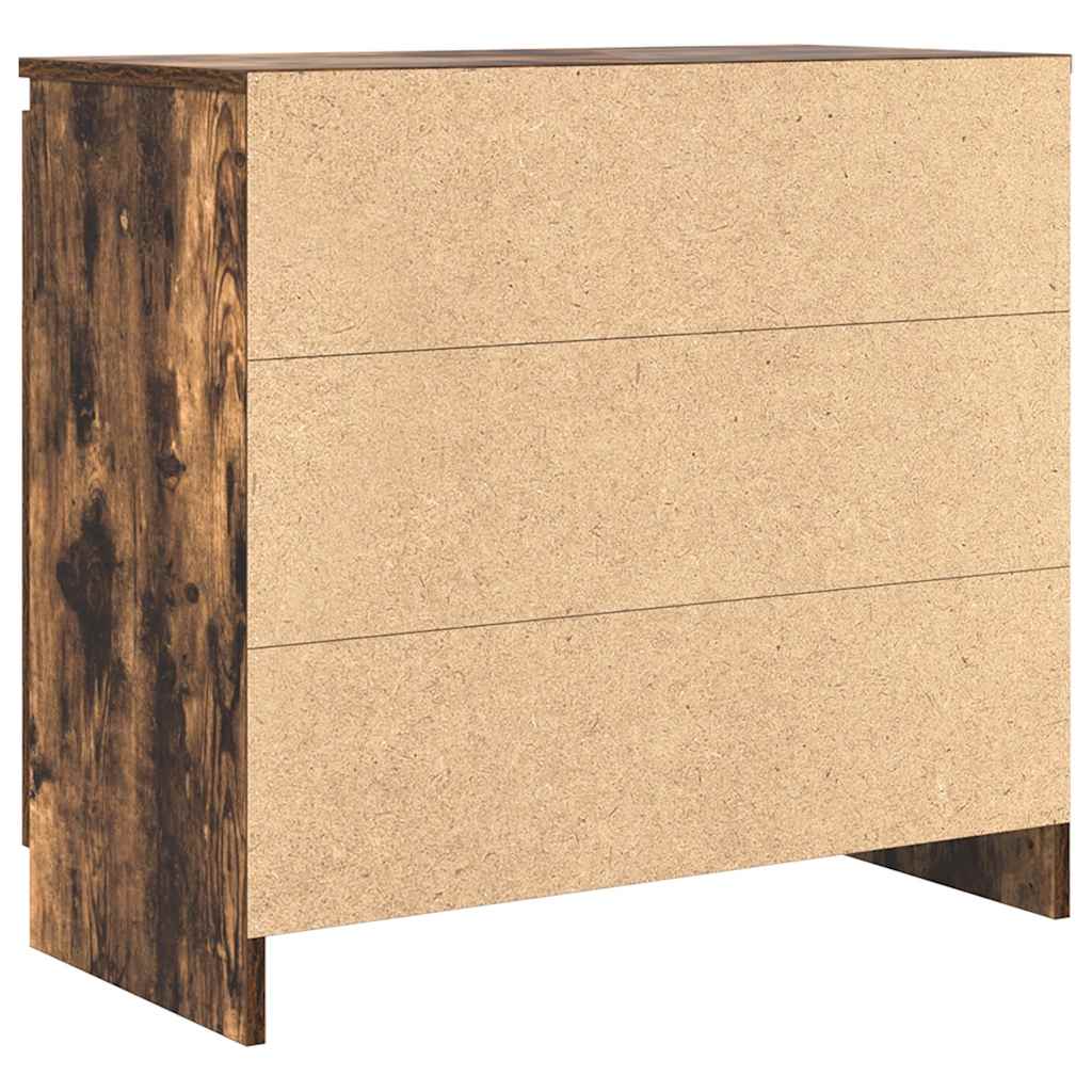 Bufetă cu sertar stejar afumat 71x35x65 cm lemn de stratificat GartenMobel Dekor