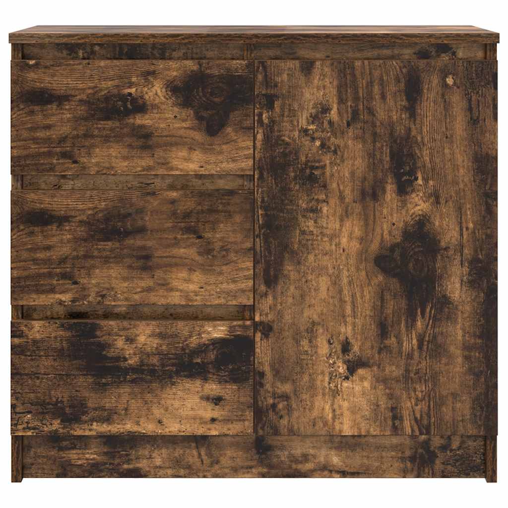 Bufetă cu sertar stejar afumat 71x35x65 cm lemn de stratificat GartenMobel Dekor