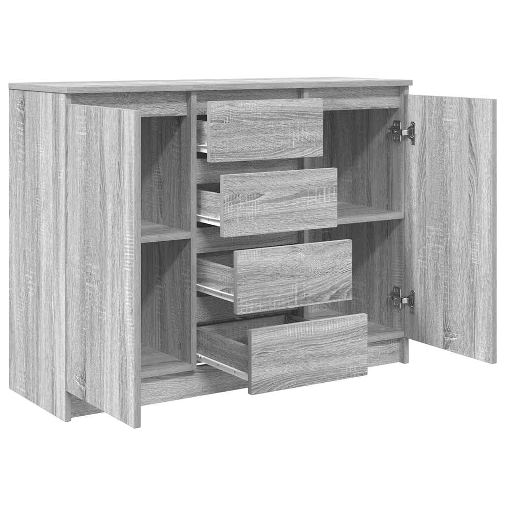 Bufetă cu sertare Gri Sonoma 100,5x35x76 cm Lemn prelucrat GartenMobel Dekor