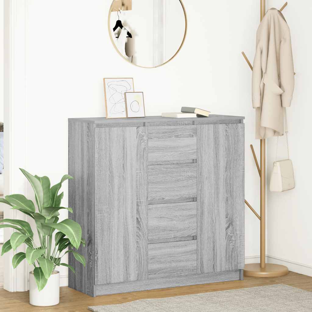 Bufetă cu sertare Gri Sonoma 100,5x35x98,5 cm Lemn prelucrat GartenMobel Dekor