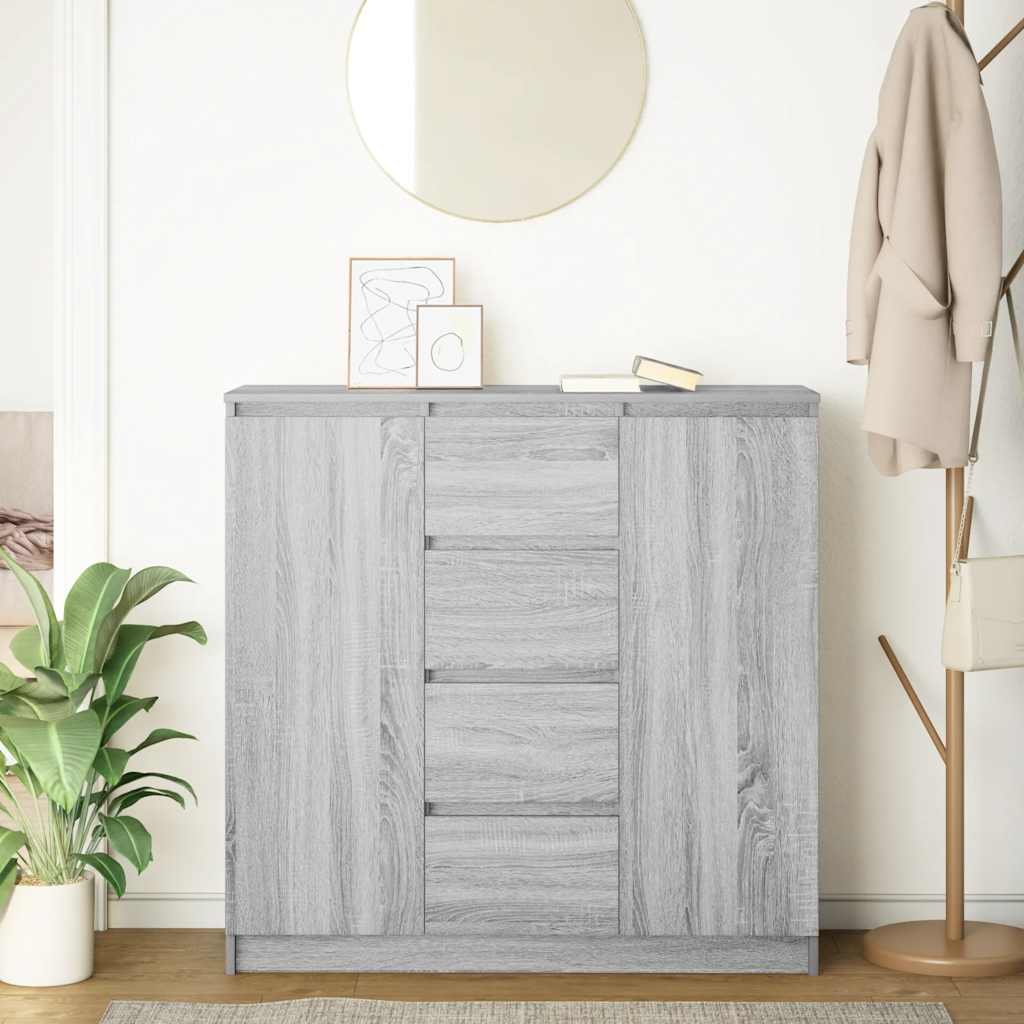 Bufetă cu sertare Gri Sonoma 100,5x35x98,5 cm Lemn prelucrat GartenMobel Dekor