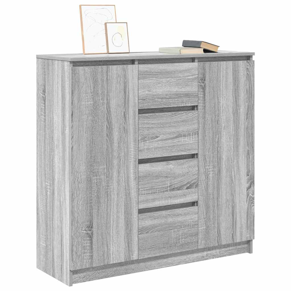 Bufetă cu sertare Gri Sonoma 100,5x35x98,5 cm Lemn prelucrat GartenMobel Dekor