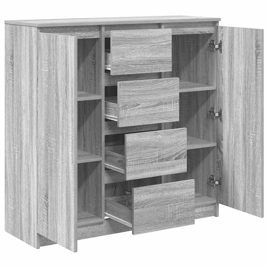 Bufetă cu sertare Gri Sonoma 100,5x35x98,5 cm Lemn prelucrat GartenMobel Dekor