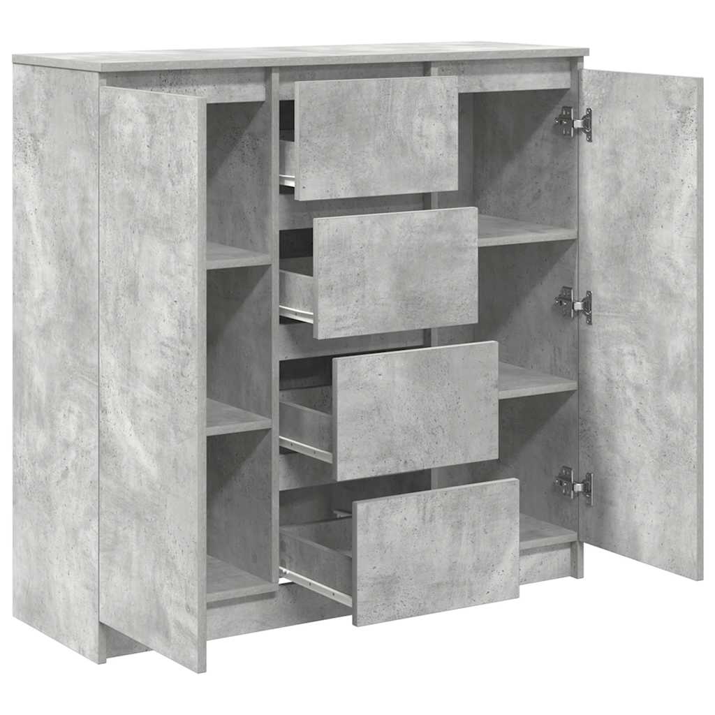 Bufetă cu sertare Gri beton 100,5x35x98,5 cm Lemn prelucrat GartenMobel Dekor