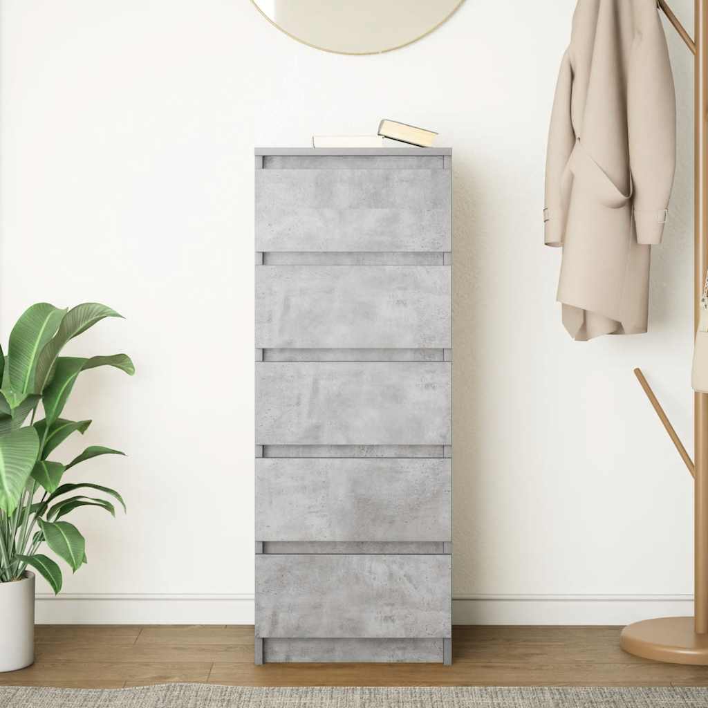 Bufetă cu sertare Gri beton 37,5x35x99 cm Lemn prelucrat GartenMobel Dekor