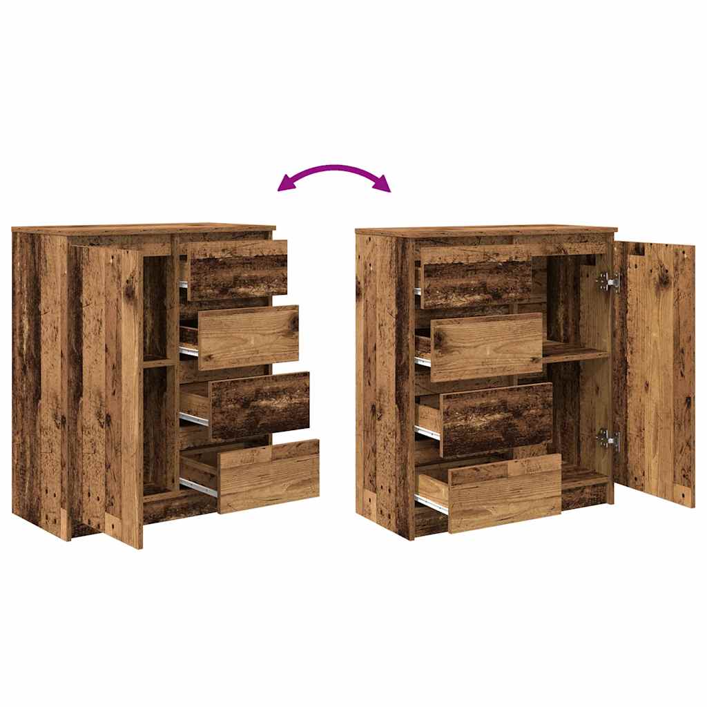 Bufetă cu sertare Lemn vechi 71x35x84 cm Lemn prelucrat GartenMobel Dekor