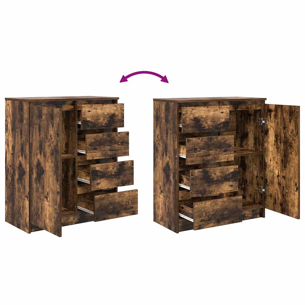Bufetă cu sertare Stejar afumat 71x35x84 cm Lemn prelucrat GartenMobel Dekor