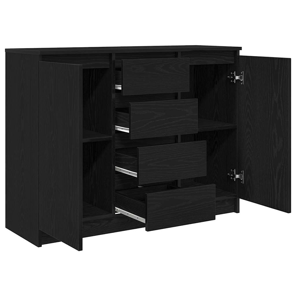 Bufetă cu sertare Stejar negru 100,5x35x76 cm Lemn prelucrat GartenMobel Dekor