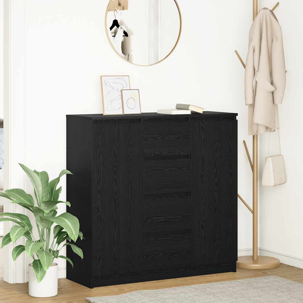 Bufetă cu sertare Stejar negru 100,5x35x98,5 cm Lemn prelucrat GartenMobel Dekor