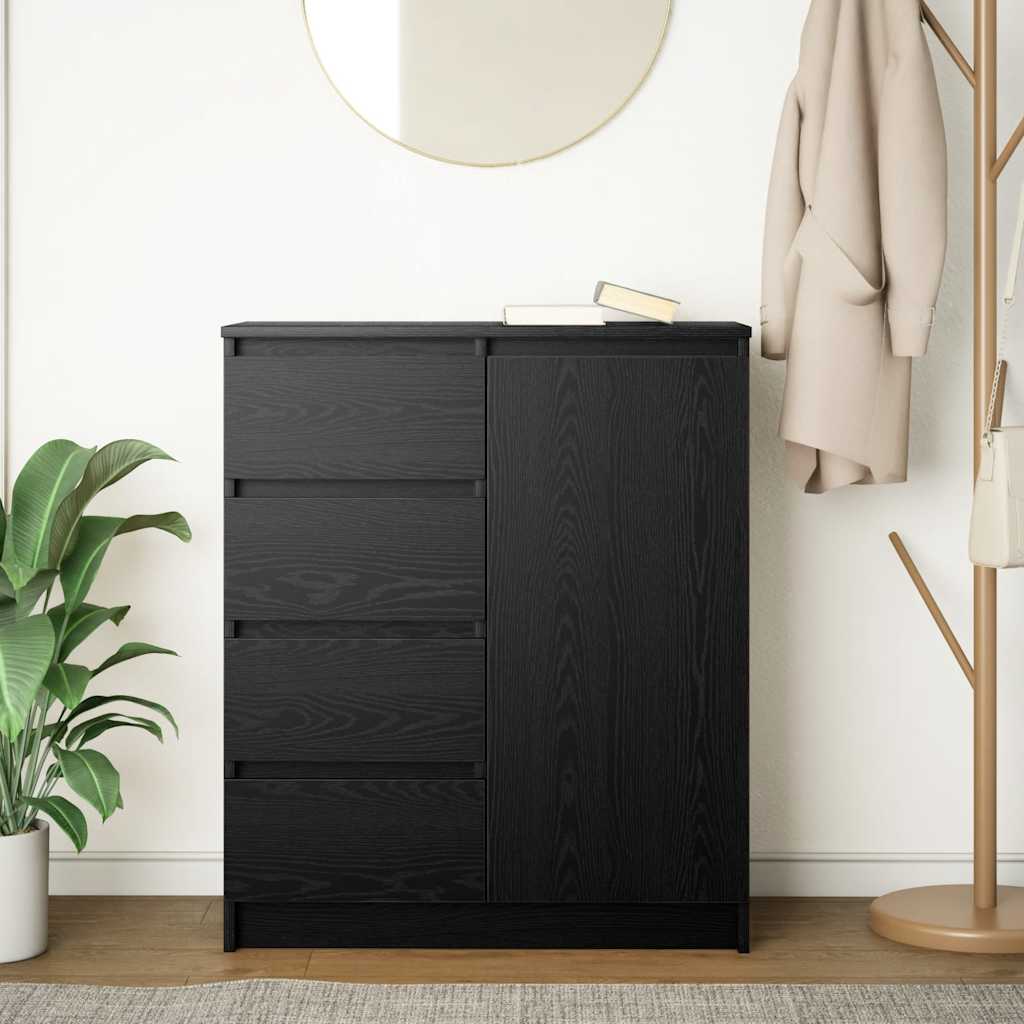 Bufetă cu sertare Stejar negru 71x35x84 cm Lemn prelucrat GartenMobel Dekor