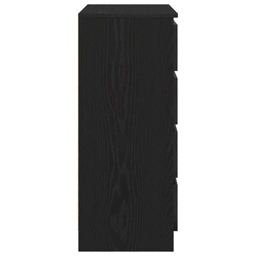 Bufetă cu sertare Stejar negru 71x35x84 cm Lemn prelucrat GartenMobel Dekor