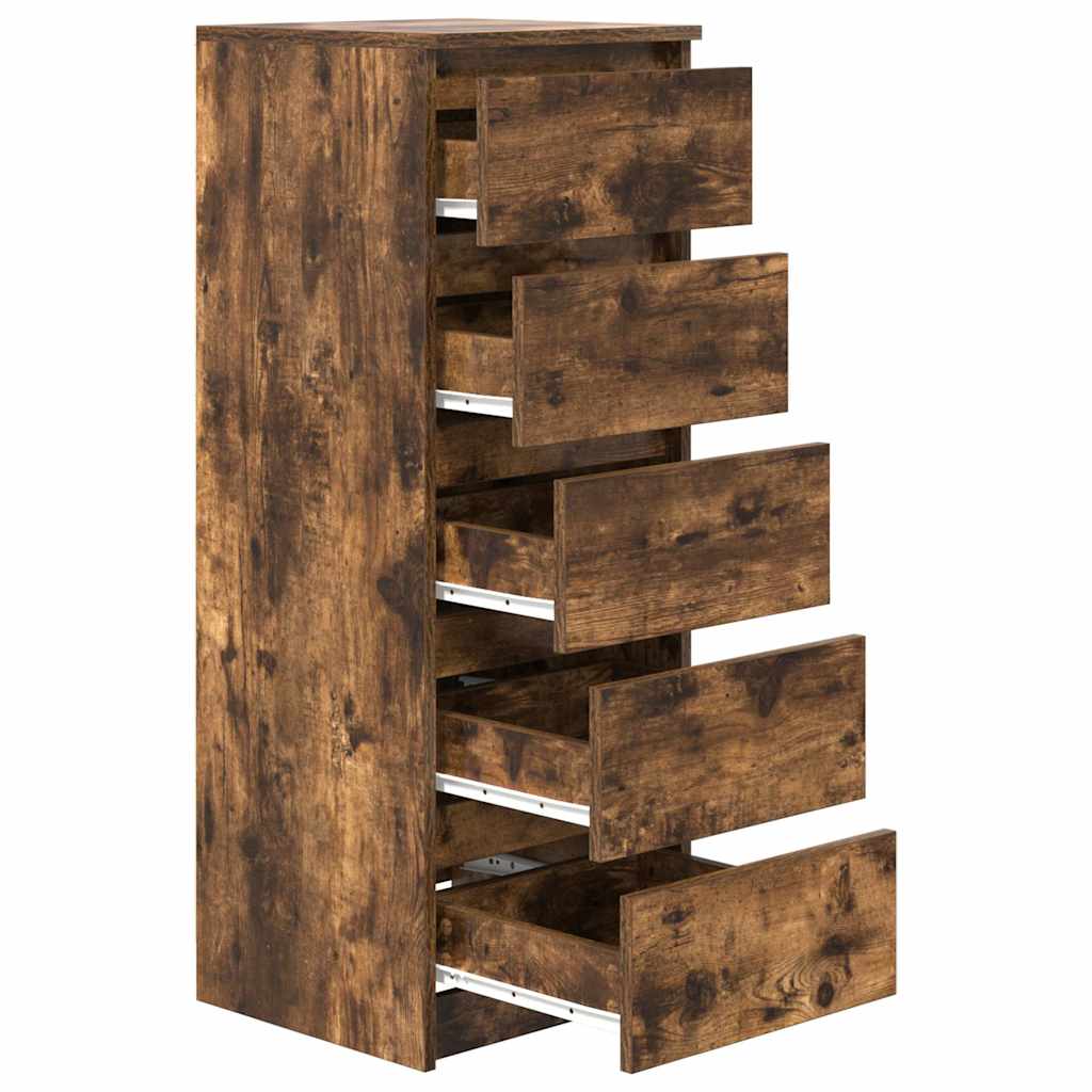 Bufetă cu sertare Stejar afumat 37,5x35x99 cm Lemn prelucrat GartenMobel Dekor