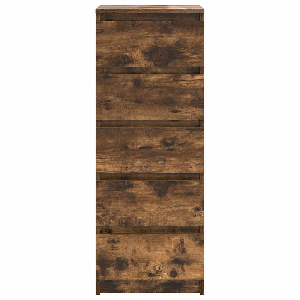 Bufetă cu sertare Stejar afumat 37,5x35x99 cm Lemn prelucrat GartenMobel Dekor