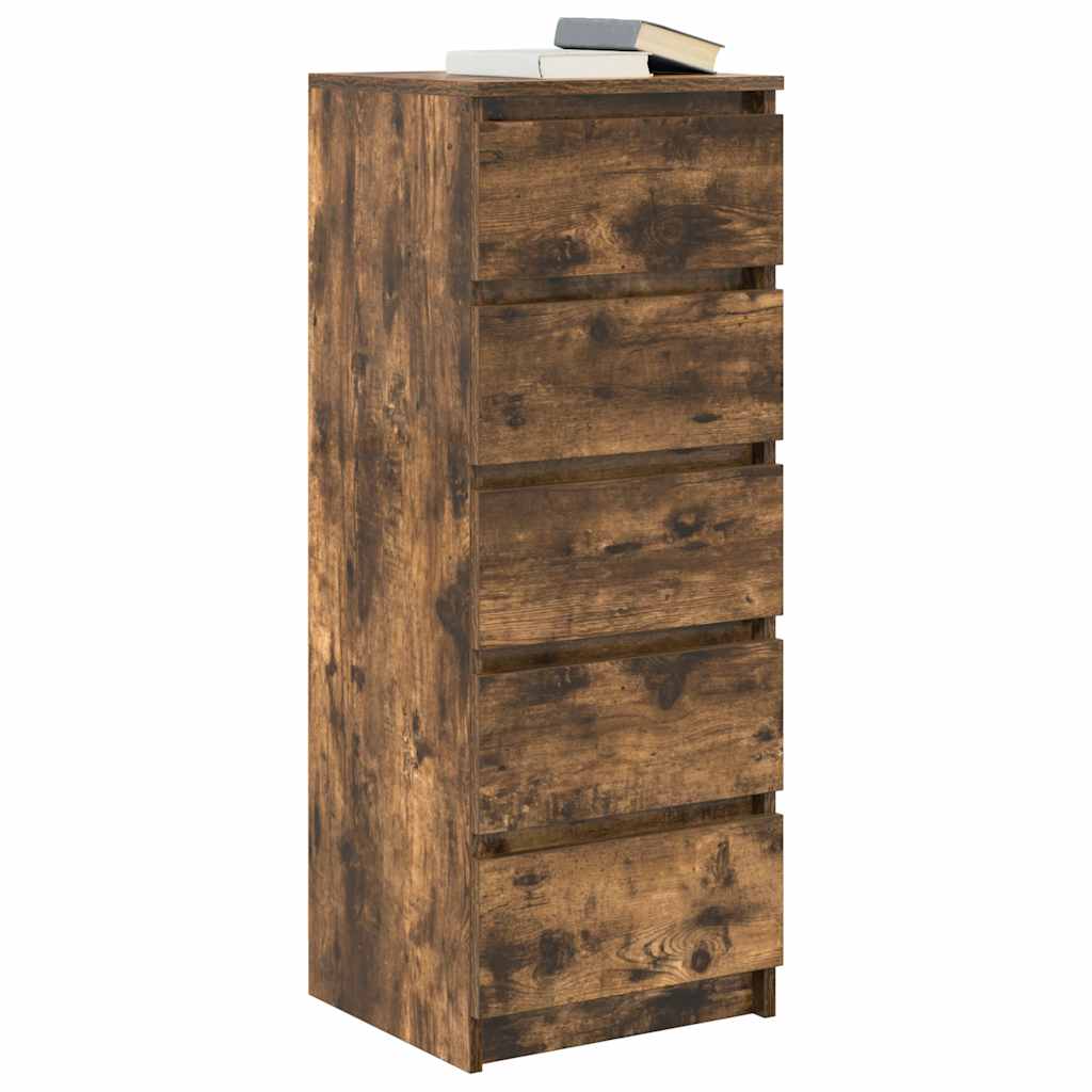 Bufetă cu sertare Stejar afumat 37,5x35x99 cm Lemn prelucrat GartenMobel Dekor