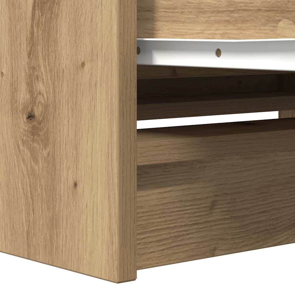 Dulap TV Artisan Stejar 80x35x54 cm Lemn prelucrat GartenMobel Dekor