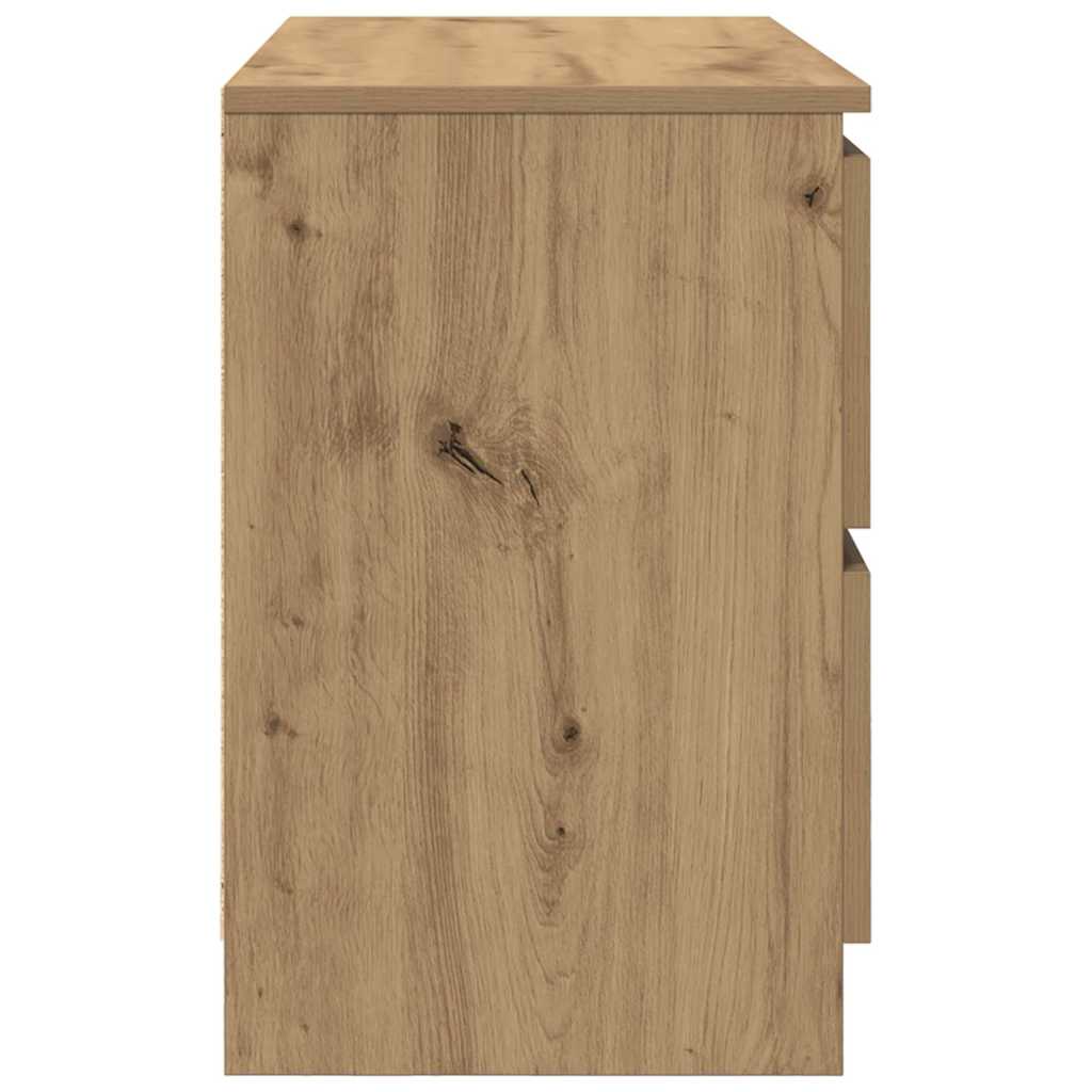 Dulap TV Artisan Stejar 80x35x54 cm Lemn prelucrat GartenMobel Dekor