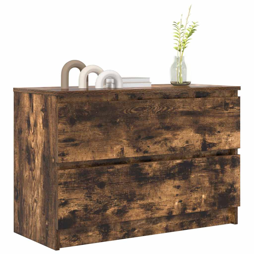 Dulap TV Stejar afumat 80x35x54 cm Lemn prelucrat GartenMobel Dekor