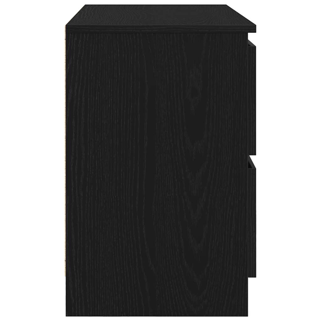 Dulap TV negru 80x35x54 cm lemn prelucrat GartenMobel Dekor