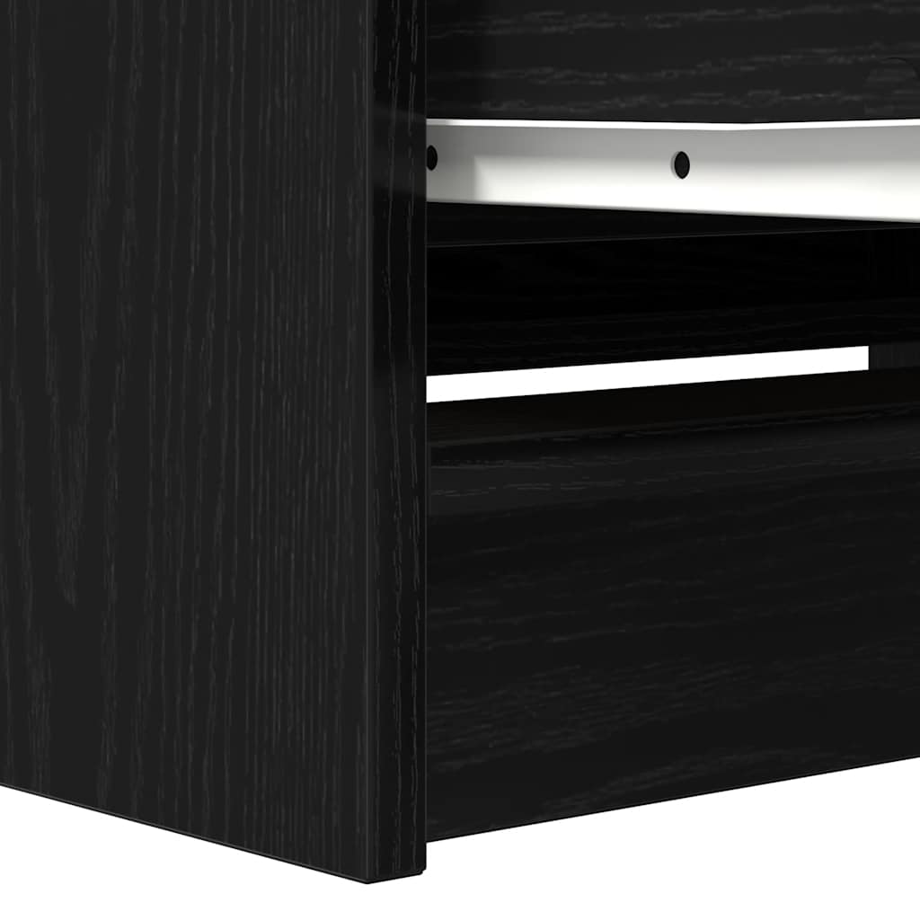 Dulap TV negru 80x35x54 cm lemn prelucrat GartenMobel Dekor