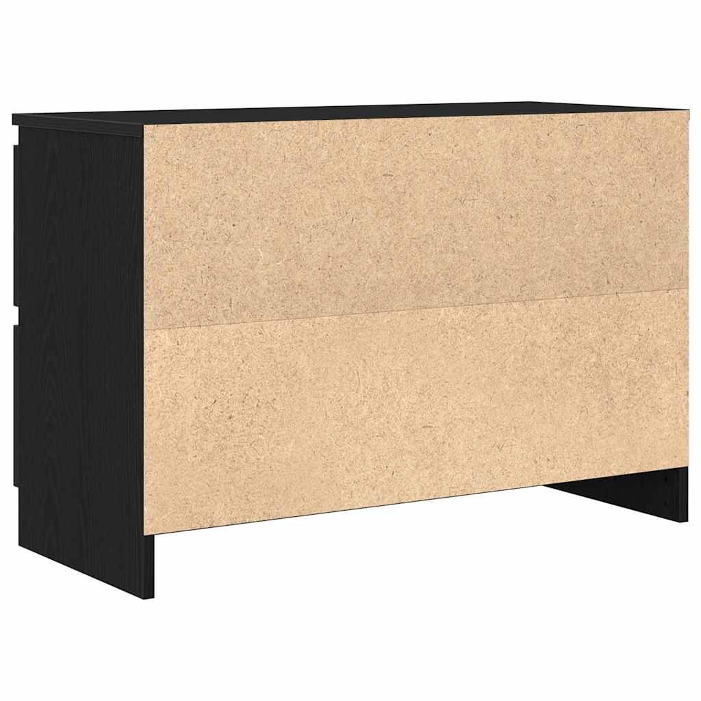 Dulap TV negru 80x35x54 cm lemn prelucrat GartenMobel Dekor