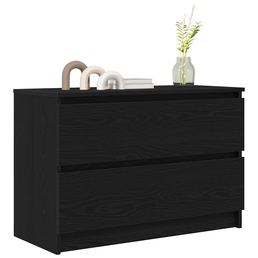 Dulap TV negru 80x35x54 cm lemn prelucrat GartenMobel Dekor