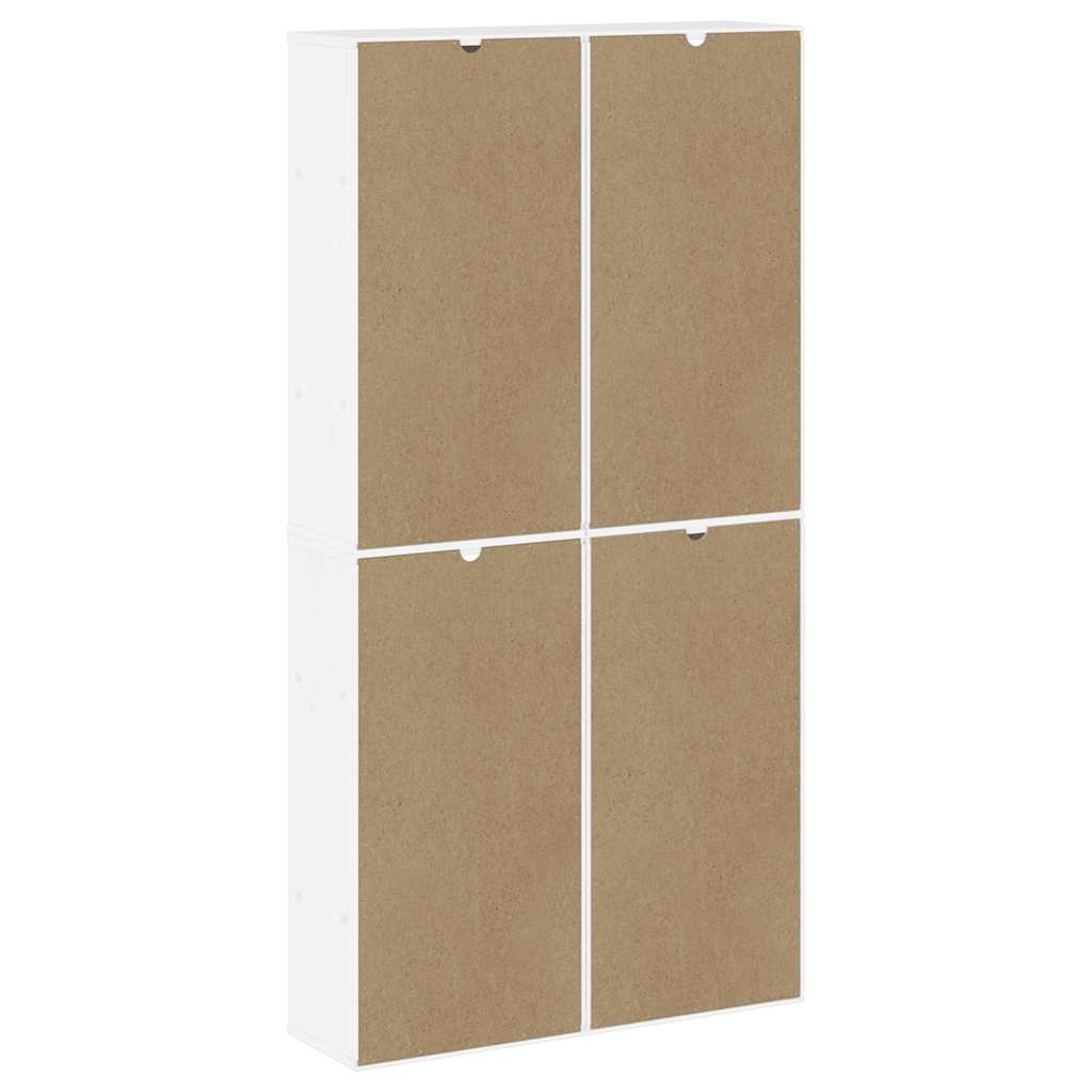 Dulapuri laterale 4 buc ODDA alb 40x24x79 cm lemn masiv de pin GartenMobel Dekor