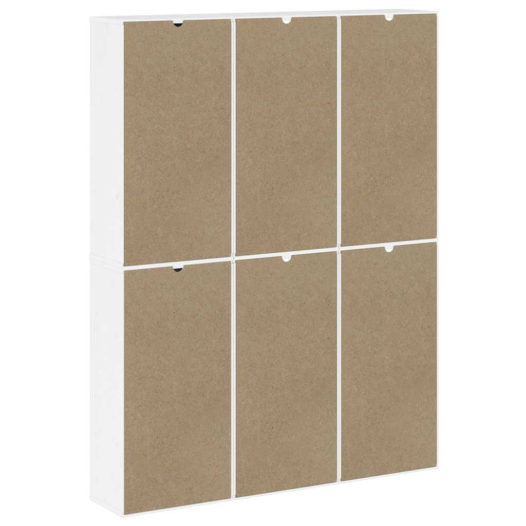Dulapuri laterale 6 buc ODDA alb 40x24x79 cm lemn masiv de pin GartenMobel Dekor